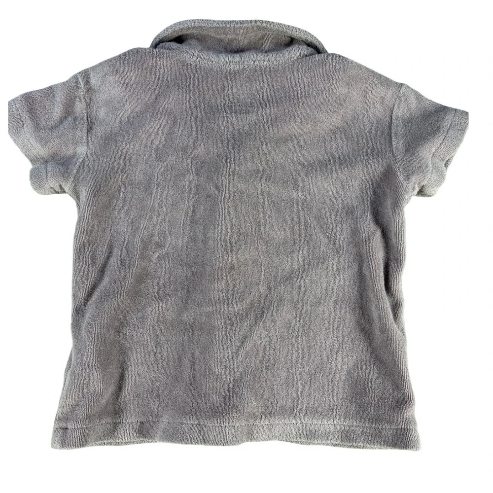 Easy-Peasy Terry Cloth Shirt Button Up Purple 12M Organic Cotton Baby Boy Girl